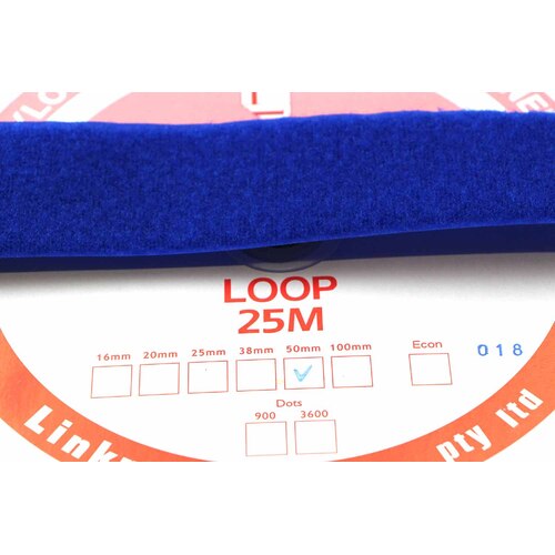 Hook & Loop - LOOP SIDE ROYAL BLUE 50mm x 25mt