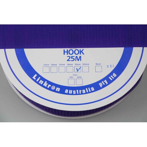 Hook & Loop - LOOP SIDE PURPLE 50mm x 25mt