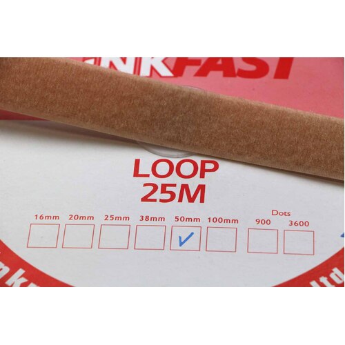 Hook & Loop - LOOP SIDE BEIGE 50mm x 25mt