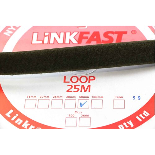 Hook & Loop - LOOP SIDE ARMY GREEN 50mm x 25mt