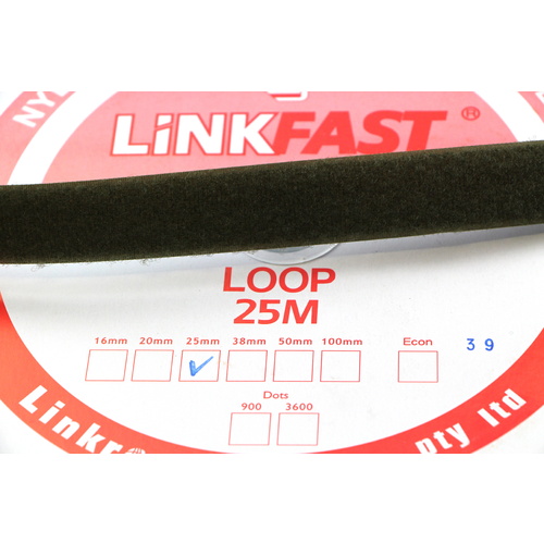 Hook & Loop - LOOP SIDE ARMY GREEN 25mm x 25mt