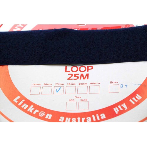 Hook & Loop - LOOP SIDE NAVY 25mm x 25mt