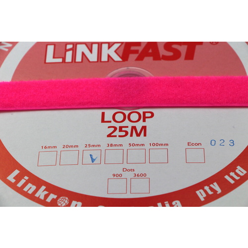Hook & Loop - LOOP SIDE PINK 25mm x 25mt