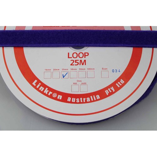 Hook & Loop - LOOP SIDE PURPLE 25mm x 25mt