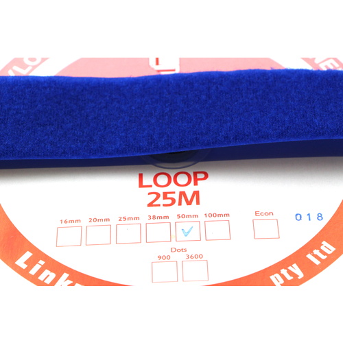 Hook & Loop - LOOP SIDE ROYAL BLUE 25mm x 25mt