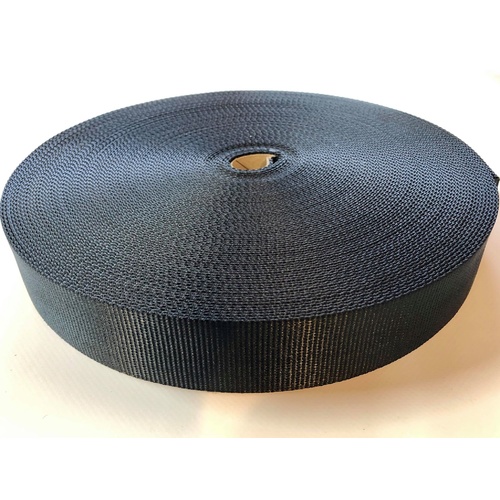 Safety Harness Polyester Black Webbing 44mm x 50mt