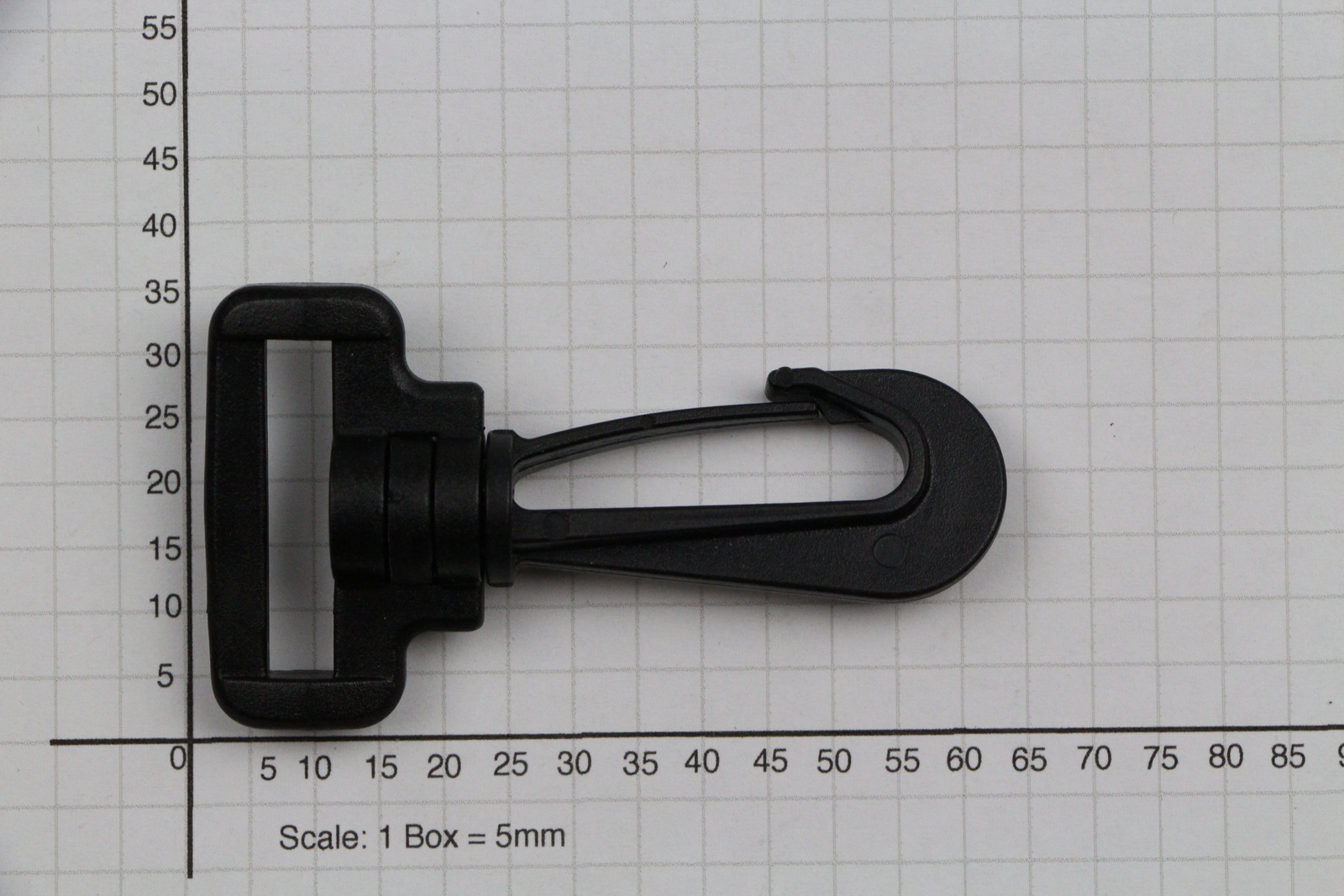 Snap Hook Clips Square End 10 x 25mm Plastic Material