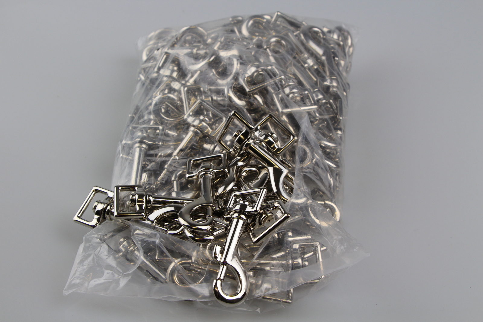 BULK Snap Hook Clips Medium Square End 100 x 20mm Steel Nickel