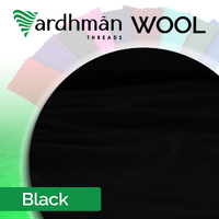 BLACK Wool 210cm by 1 x metre