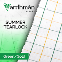 Polyester Tearlock 205cm Green/Gold Roll