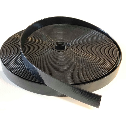PVC Coated Webbing BLACK 15mm x 50mt