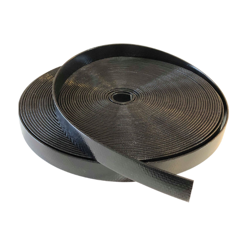 PVC Coated Webbing BLACK 20mm x 10mt