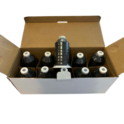 Bonded Nylon BLACK Col.002 UV M40 3000mt x 10 spools