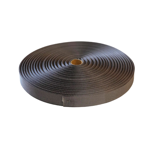Polyester Ballistic/Backpack Webbing CHARCOAL 25mm x 10mt