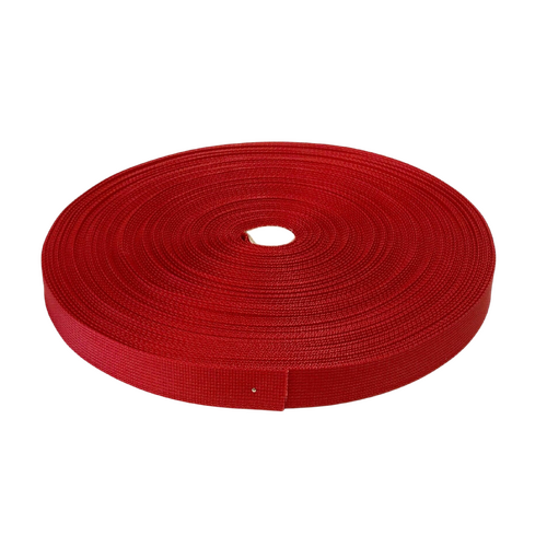 Polyester Ballistic/Backpack Webbing RED 25mm x 10mt