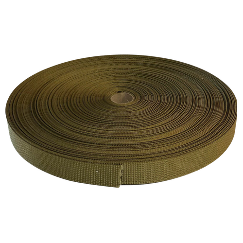 Polyester Ballistic/Backpack Webbing Olive 25mm x 50mt