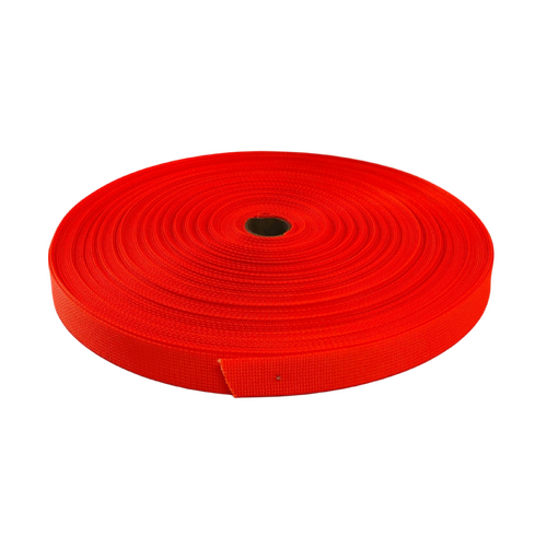Polyester Ballistic/Backpack Webbing FLURO ORANGE 25mm x 50mt