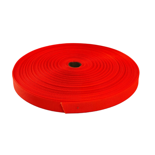 Polyester Ballistic/Backpack Webbing FLURO ORANGE 38mm x 10mt