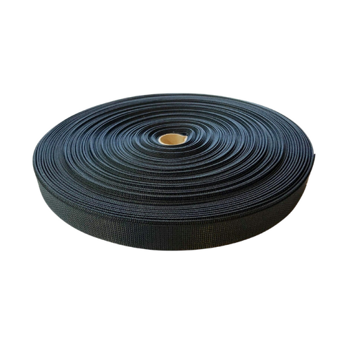 Polyester Ballistic/Backpack Webbing BLACK 38mm x 50mt