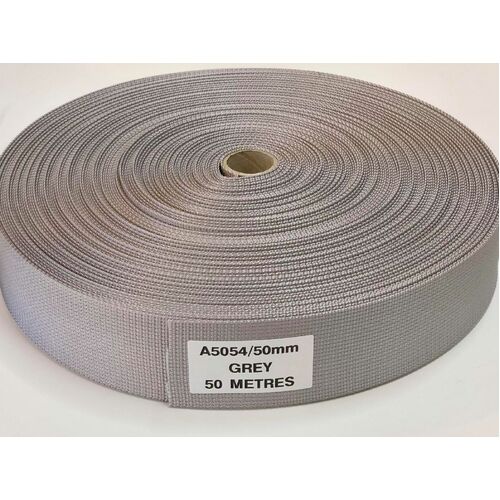 Polyester Ballistic/Backpack Webbing GREY 38mm x 50mt