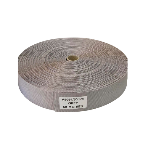 Polyester Ballistic/Backpack Webbing GREY 38mm x 50mt