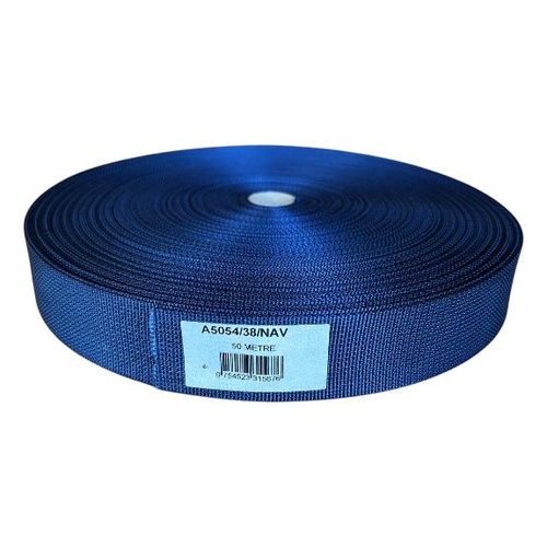 Polyester Ballistic/Backpack Webbing NAVY 38mm x 50mt