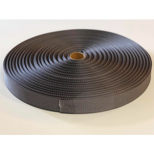 Polyester Ballistic/Backpack Webbing CHARCOAL 50mm x 10mt