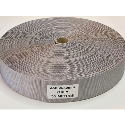 Polyester Ballistic/Backpack Webbing GREY 50mm x 10mt