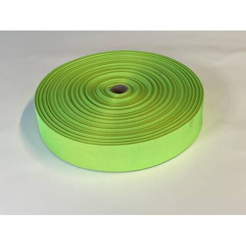 Polyester Ballistic/Backpack Webbing FLURO GREEN 50mm x 10mt