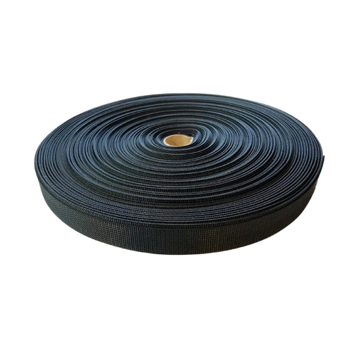 Polyester Ballistic/Backpack Webbing BLACK 50mm x 50mt