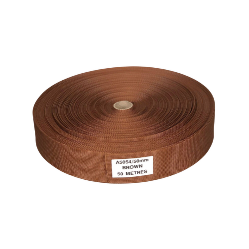 Polyester Ballistic/Backpack Webbing BROWN 50mm x 50mt