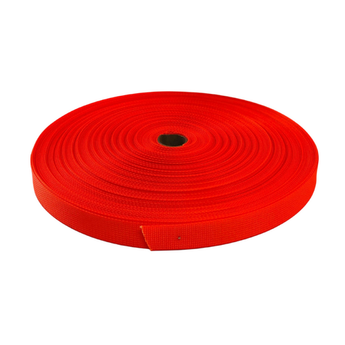 Polyester Ballistic/Backpack Webbing FLURO ORANGE 50mm x 50mt