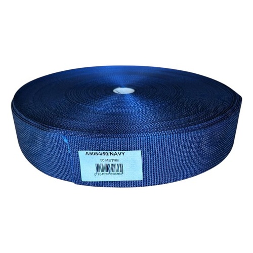 Polyester Ballistic/Backpack Webbing NAVY 50mm x 50mt