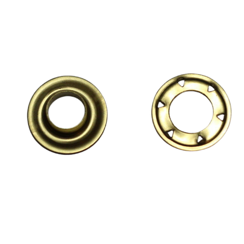 AUSTRALIAN MADE SP3 100 sets Eyelets and Spur Washers Solid Brass 
