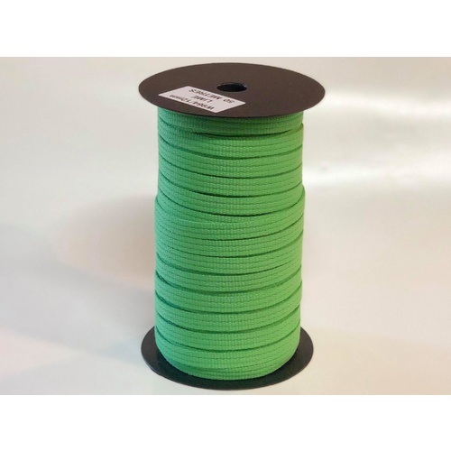Polyester Brushed Soft Webbing Ribbed LIME GREEN 12mm x 10mt