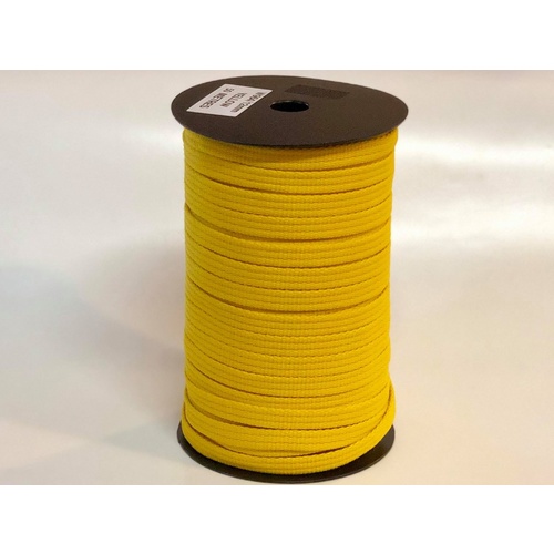 Polyester Brushed Soft Webbing Ribbed YELLOW 12mm x 10mt