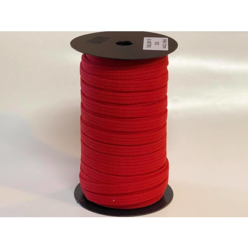 Polyester Brushed Soft Webbing Ribbed RED 12mm x 50mt