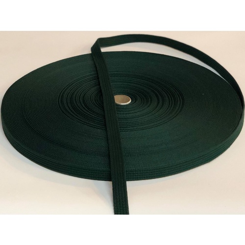 Polyester Brushed Soft Webbing Ribbed BOTTLE GREEN 20mm x 10mt