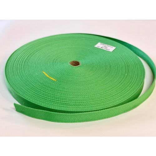 Polyester Brushed Soft Webbing Ribbed LIME 20mm x 10mt