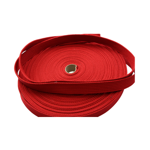 Polyester Brushed Soft Webbing Ribbed RED 20mm x 10mt