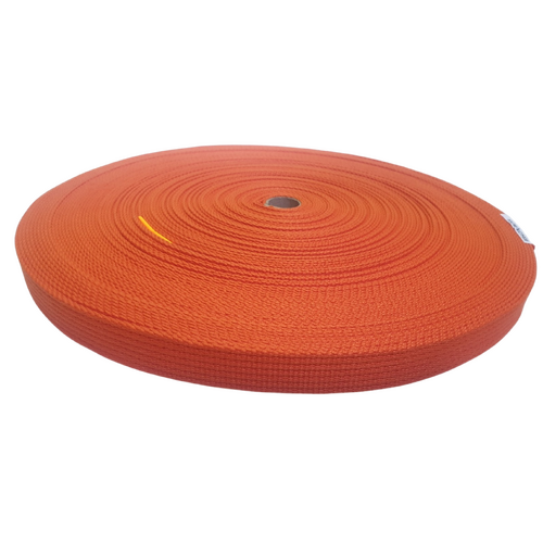 Polyester Brushed Soft Webbing Ribbed ORANGE 20mm x 50mt