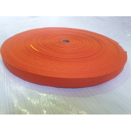 Polyester Brushed Soft Webbing Ribbed ORANGE 25mm x 10mt