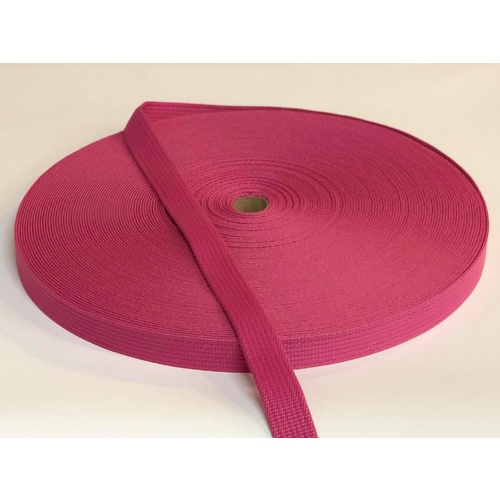Polyester Brushed Soft Webbing Ribbed DUSTY PINK 25mm x 50mt