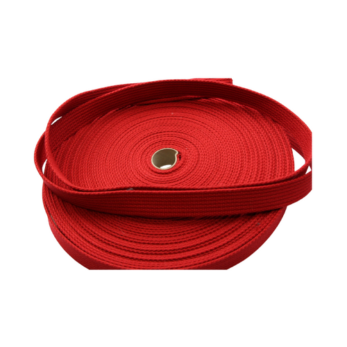 Polyester Brushed Soft Webbing Ribbed RED 25mm x 50mt