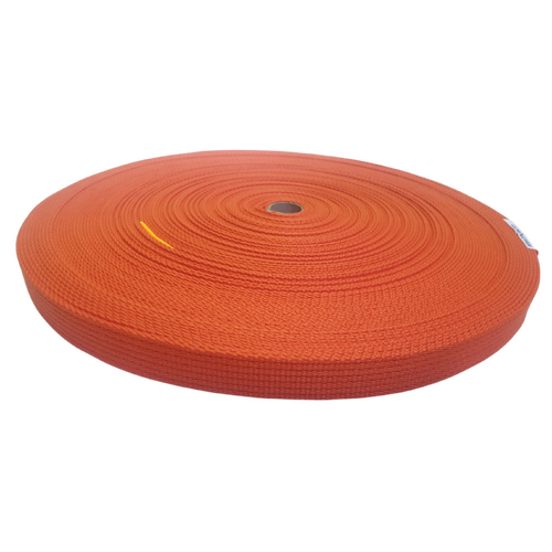 Polyester Brushed Soft Webbing Ribbed ORANGE 25mm x 50mt