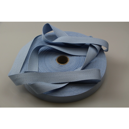 Cotton binding tape 25mm x 10m  [Colour: light blue]