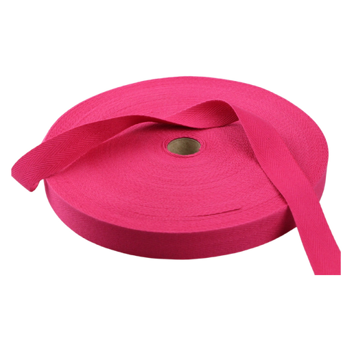Cotton binding tape 25mm x 50mt HOT PINK