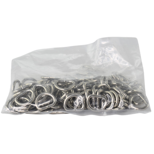 Dee D Ring x 100 Welded Steel 12.5mm x 3mm