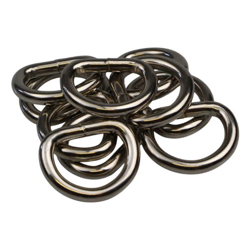 Dee D Ring x 10 Welded Steel 25mm x 6mm 