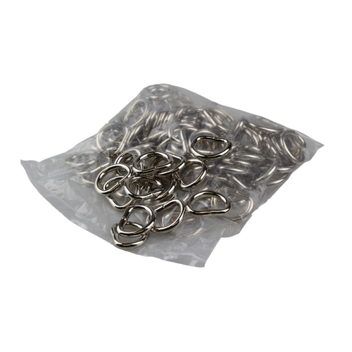 Dee D Ring x 100 Welded Steel 25mm x 6mm